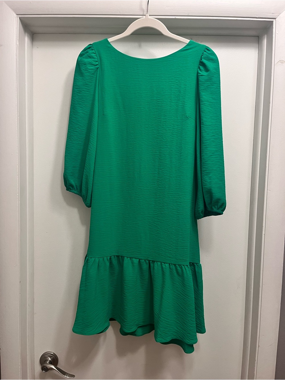 DKNY Emerald Green Drop Waist Dress